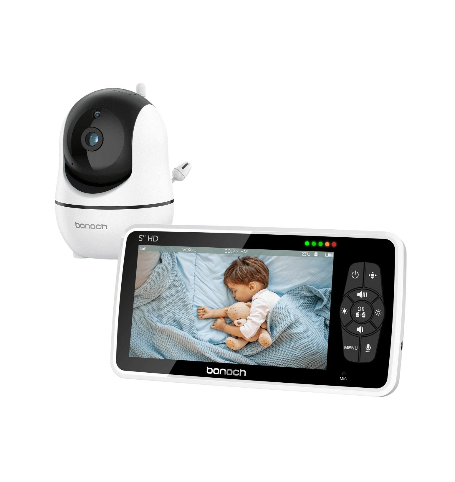 bonoch MegaView Baby Monitor with 2 Cameras, 7 720P HD Split Screen Baby  Monitor No WiFi, Video Baby Monitor with Camera and Audio, 6000mAh, VOX